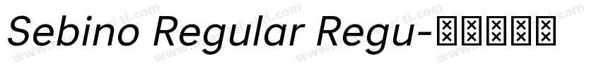 Sebino Regular Regu字体转换